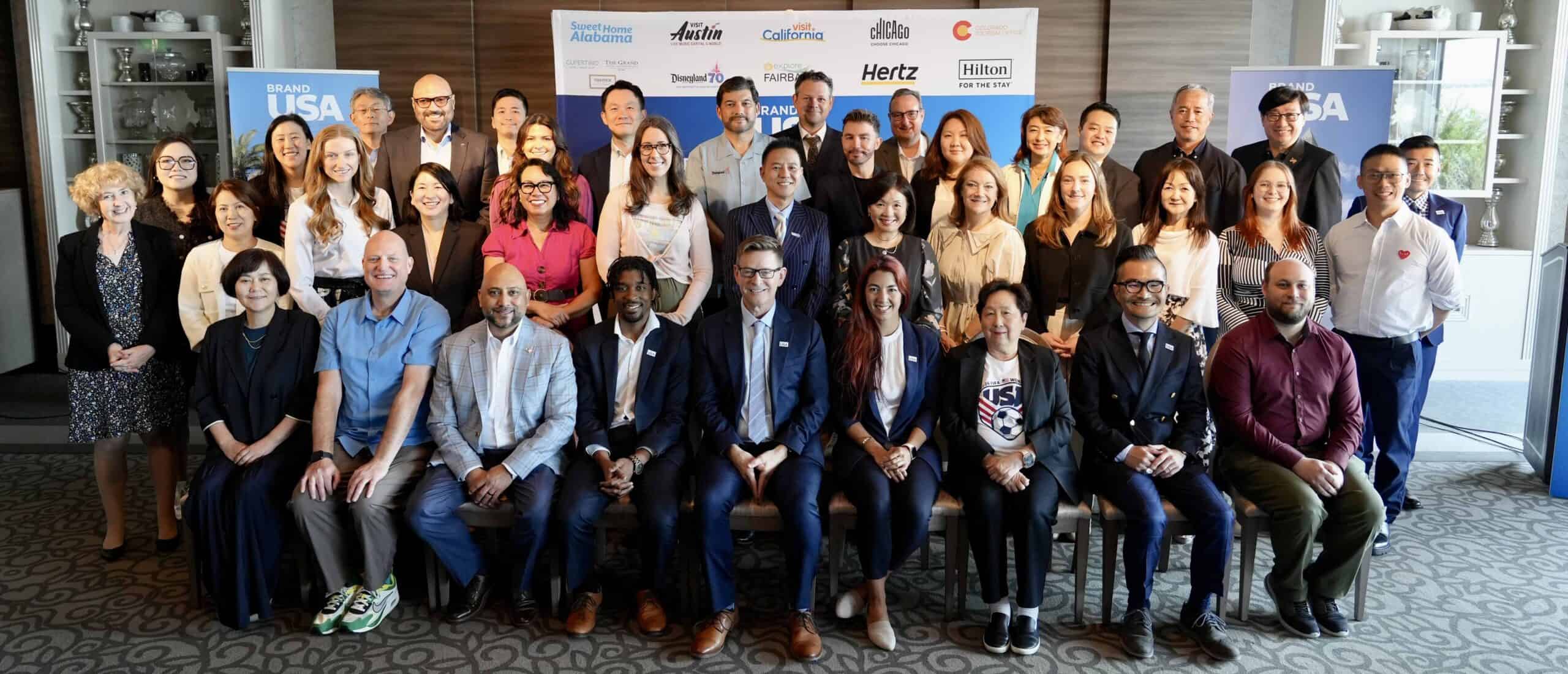 Group photo of Brand USA team at the 2025 sales mission in Tokyo.